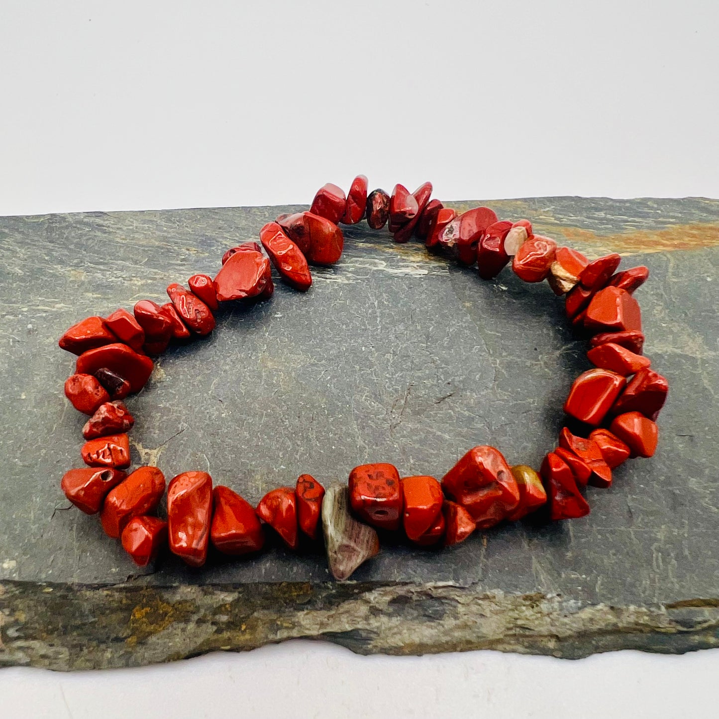 Red Jasper Crystal Chip Bracelet