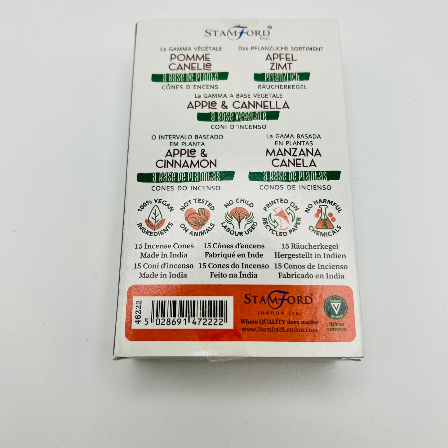 Stamford Plant Based Incense Cones-Apple & Cinnamon