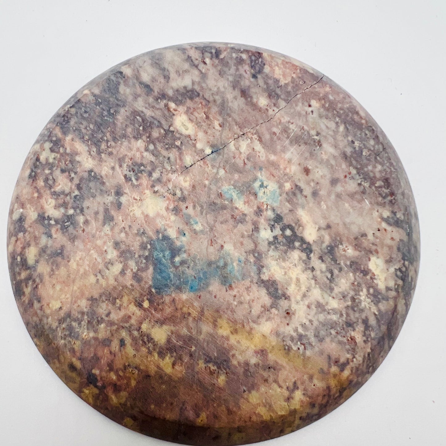 Seven Chakra Soapstone Disc Incense cone Holder