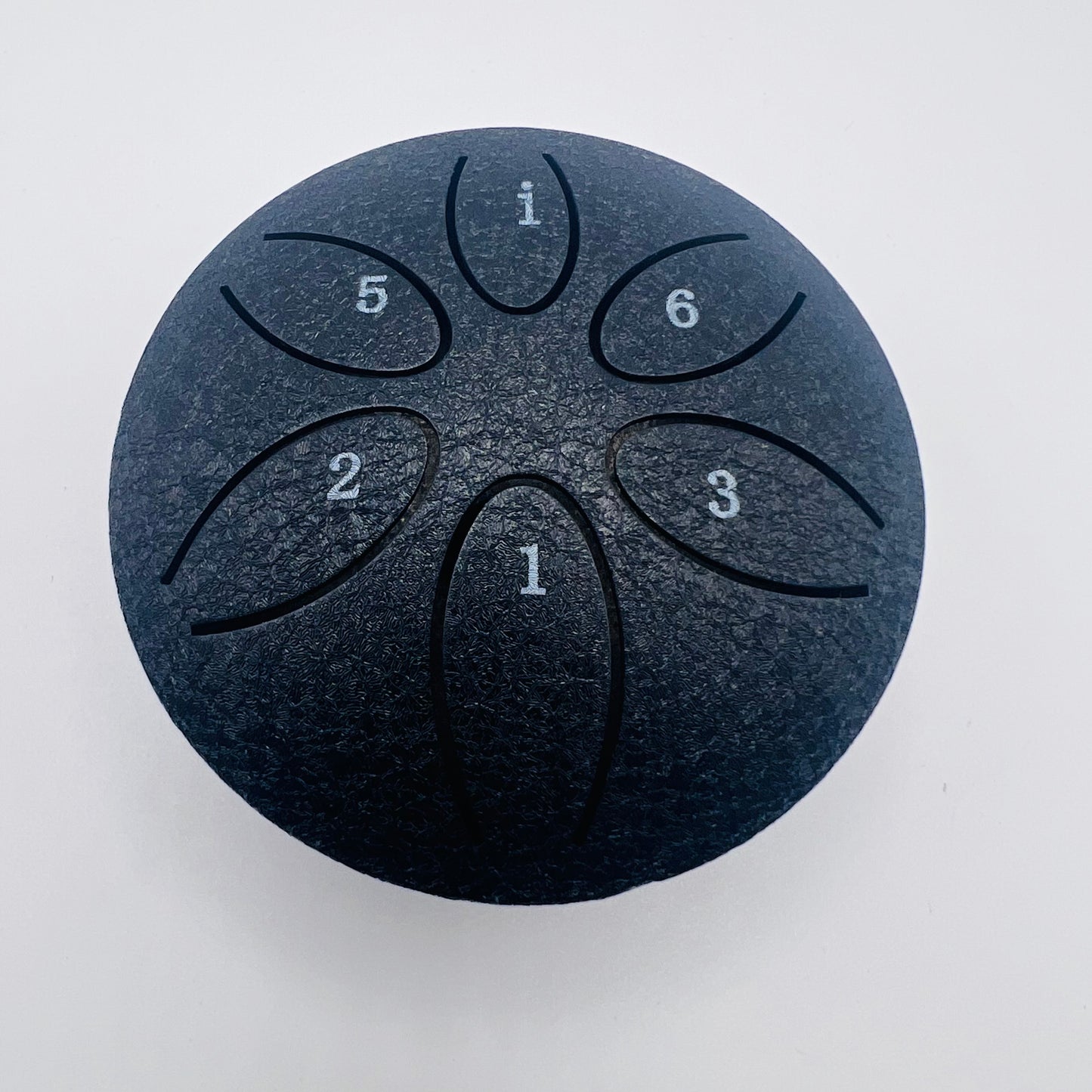 Black Compact 3 Inch 6-Note Steel Tongue Rain Drum for Meditation & Relaxation with Carry Bag