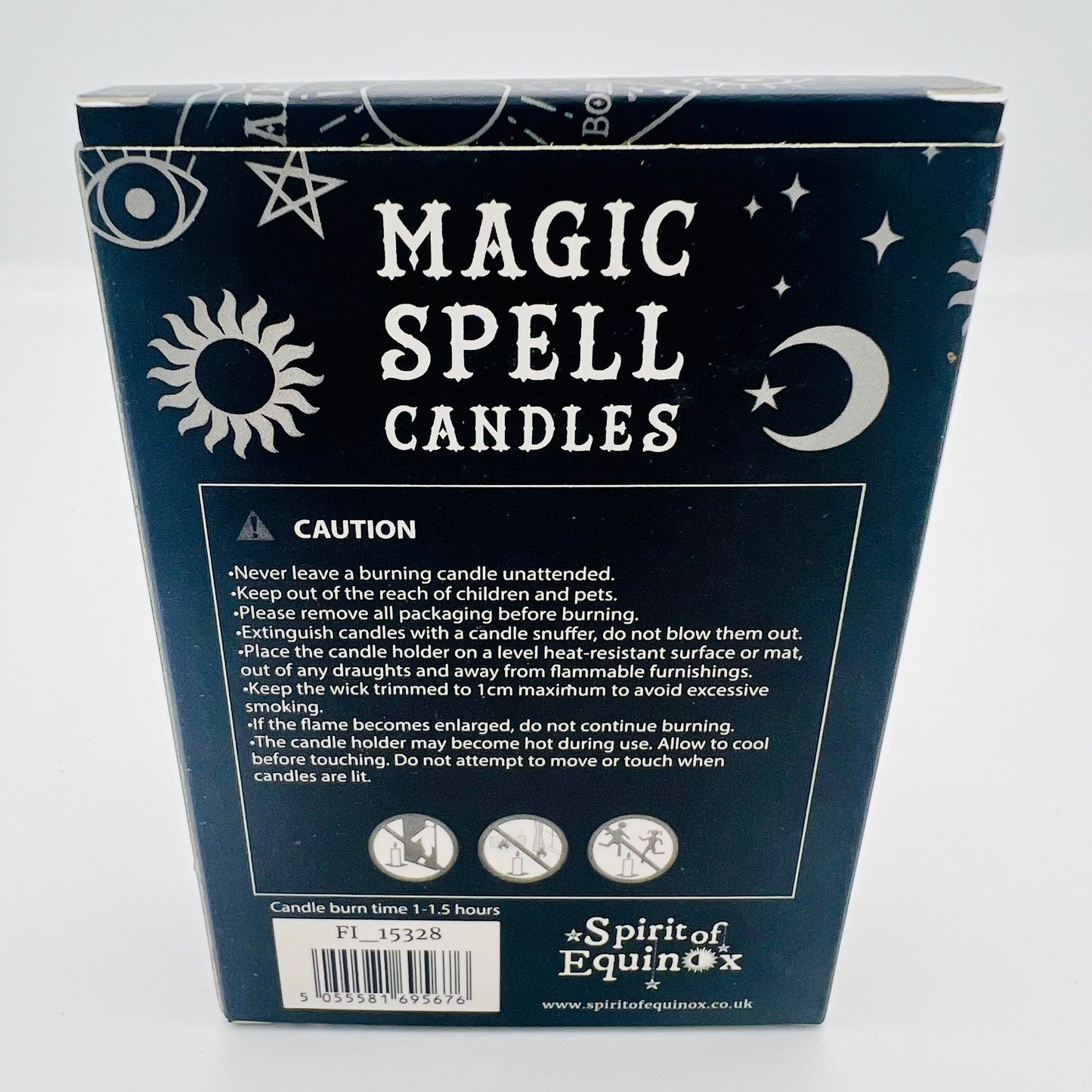 12 Magic Spell Candles with Luck 10cm Green