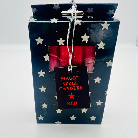 12 Magic Spell Candles with Desire Red