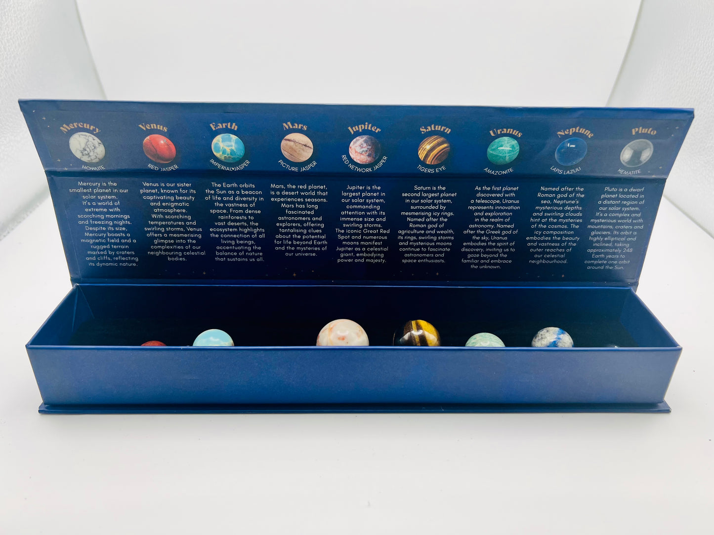 Solar System Gemstone Crystal Spheres Set