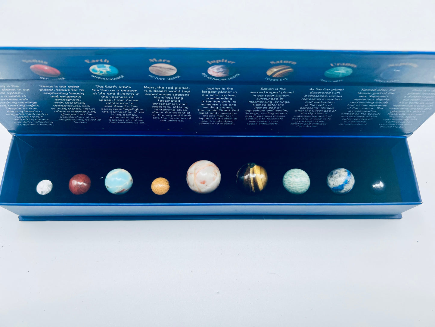 Solar System Gemstone Crystal Spheres Set