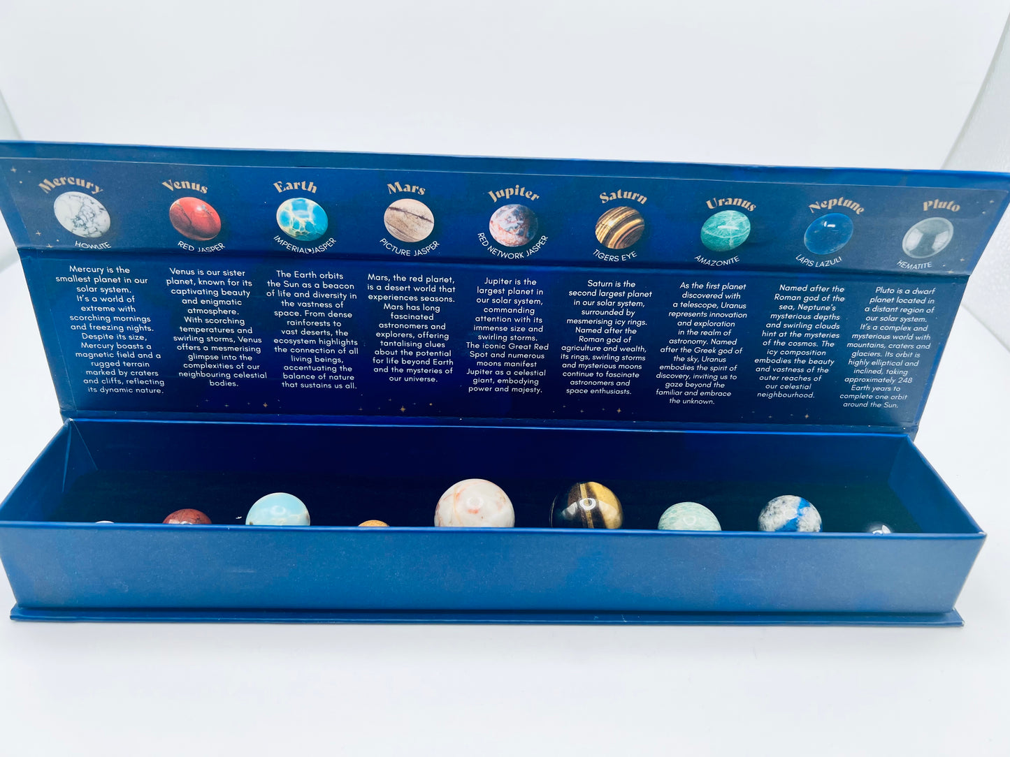 Solar System Gemstone Crystal Spheres Set
