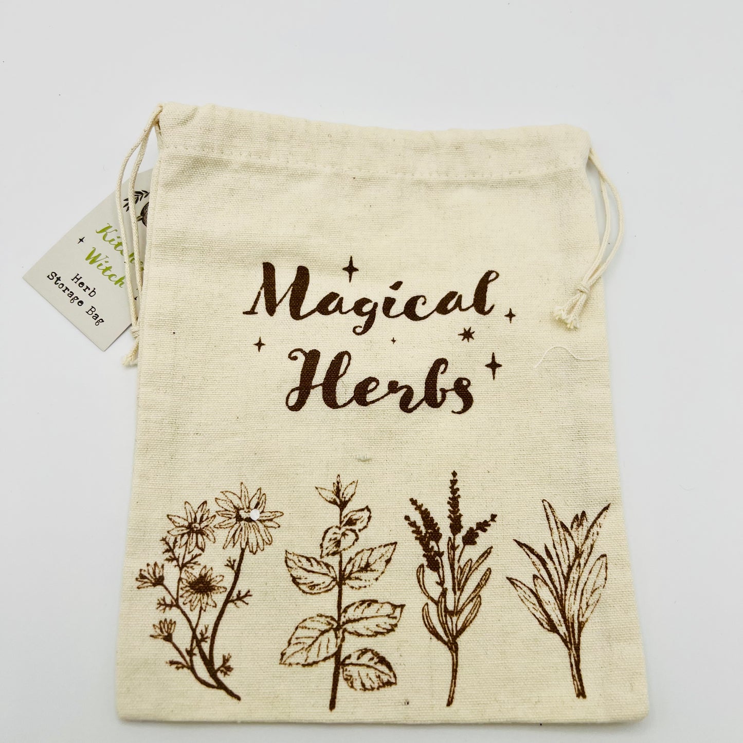 Magic Herbs drawstring storage bag
