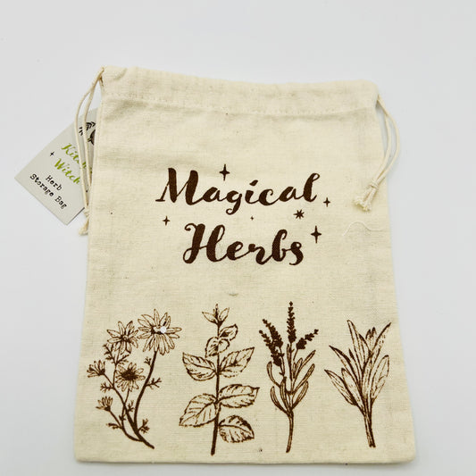 Magic Herbs drawstring storage bag