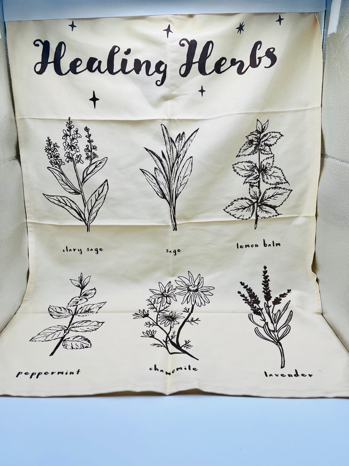 Healing Herbs tea towel