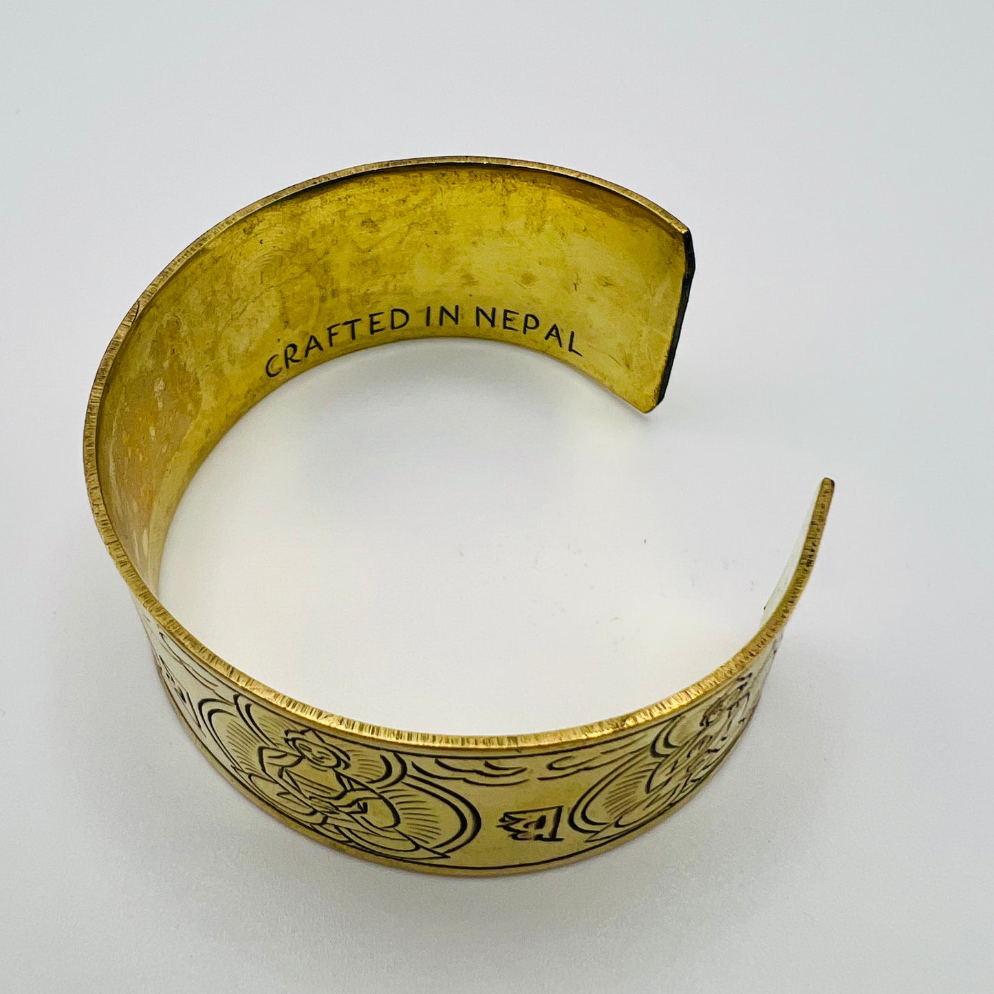 Tibetan mantra cuff bracelet