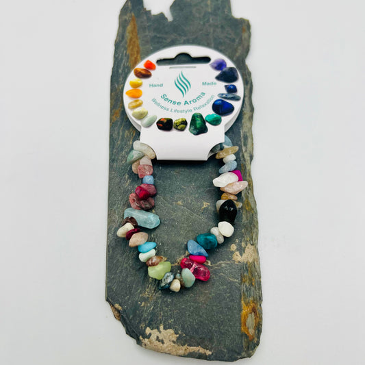 Sense Aroma Assorted Gemstones Crystal Chip Bracelet