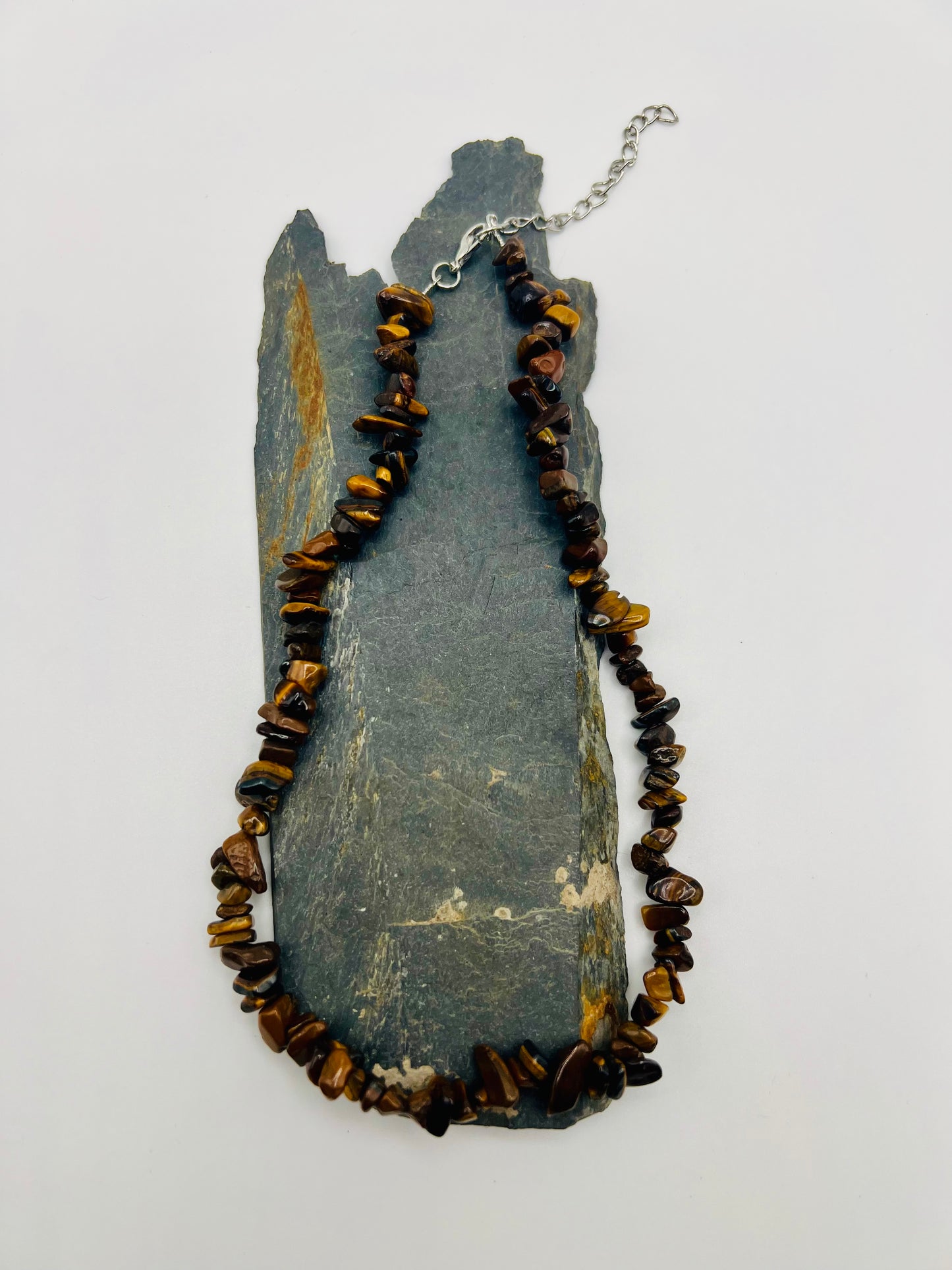 Tiger Eye Crystal Chip Necklace