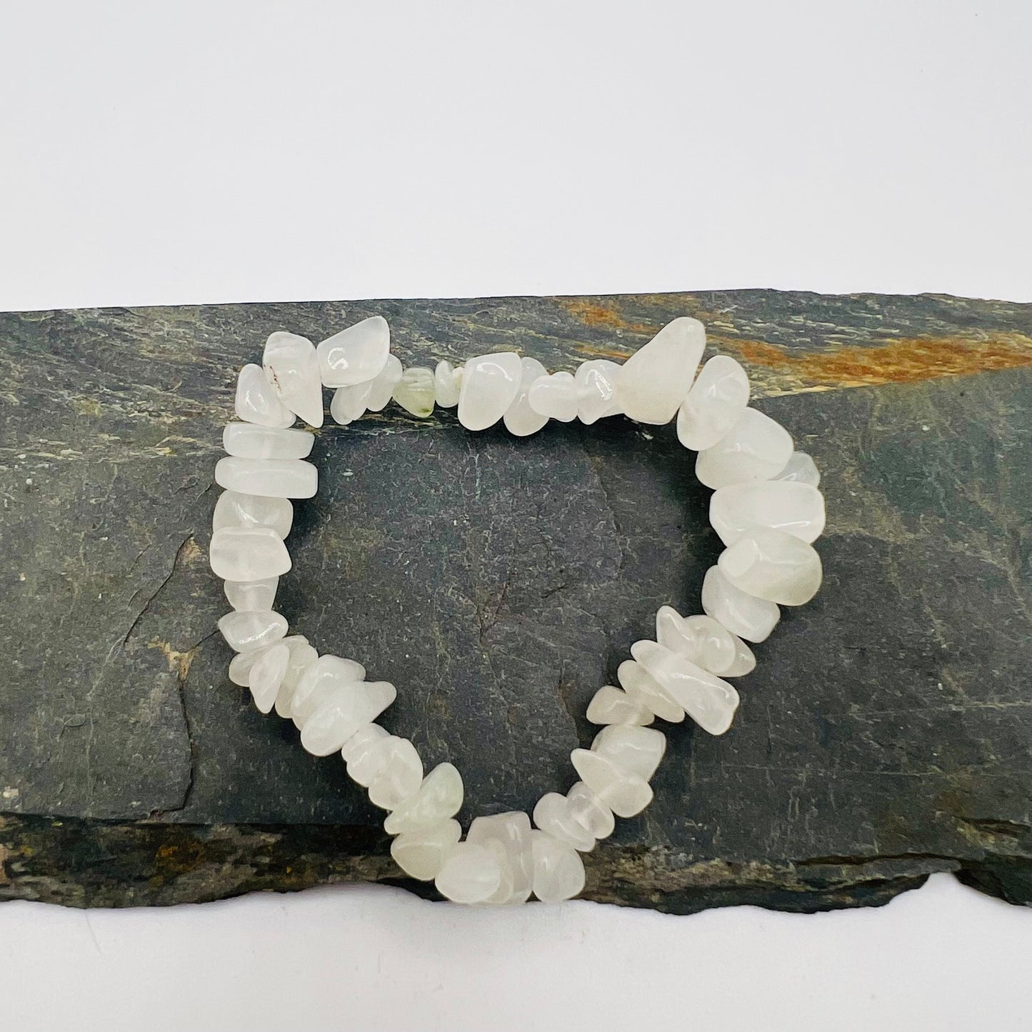 Snow Quartz Crystal Chip Bracelet