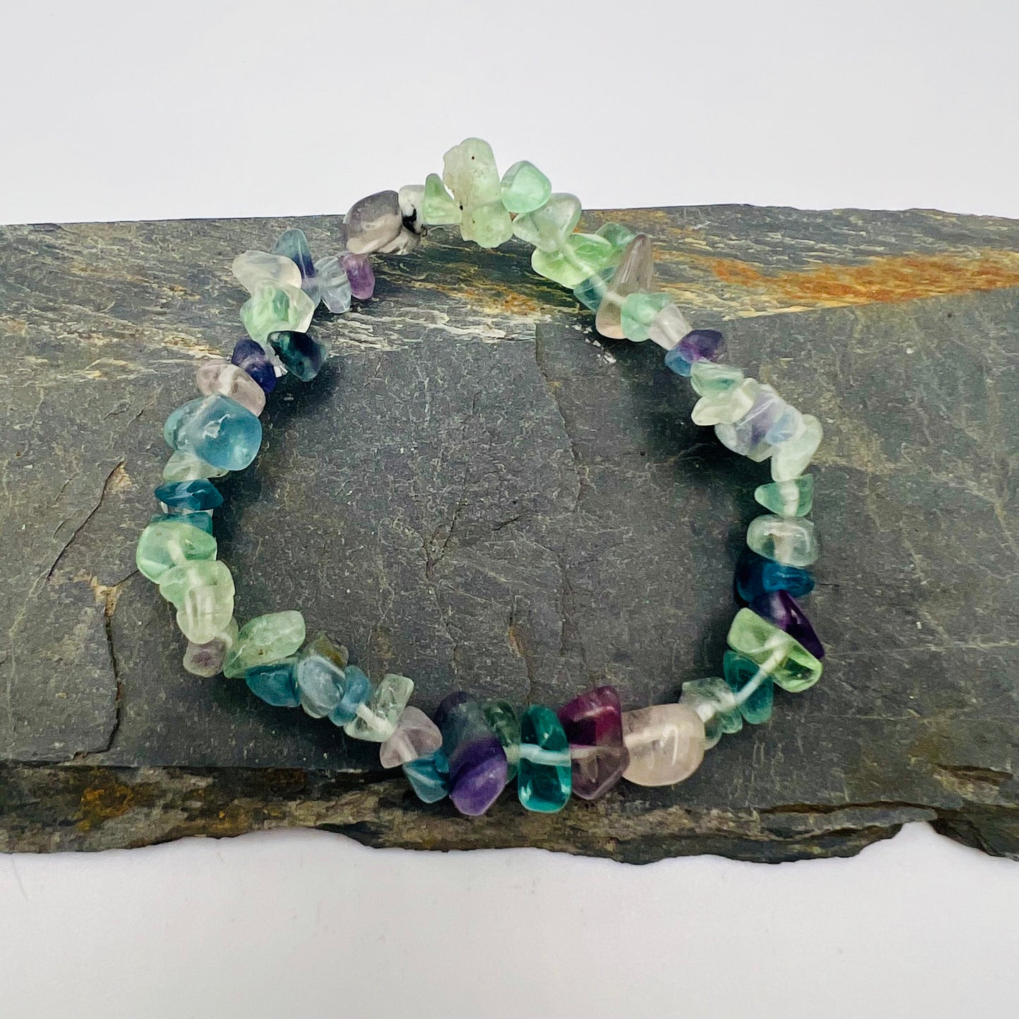 Fluorite Crystal Chip Bracelet