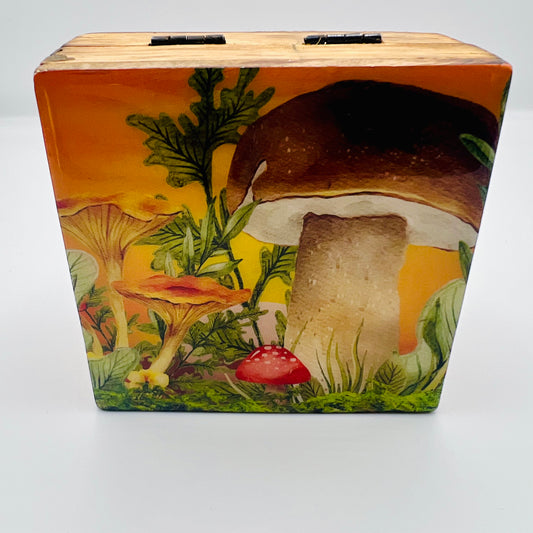 Small Mango Wood Keepsake Box-Orange