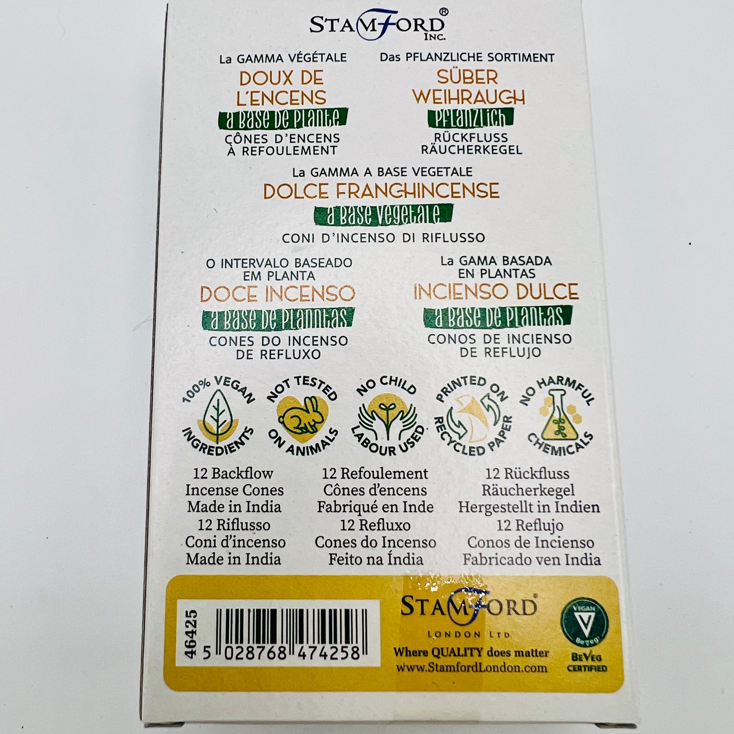 Stamford Plant Based Incense Cones-Sweet Frankincense