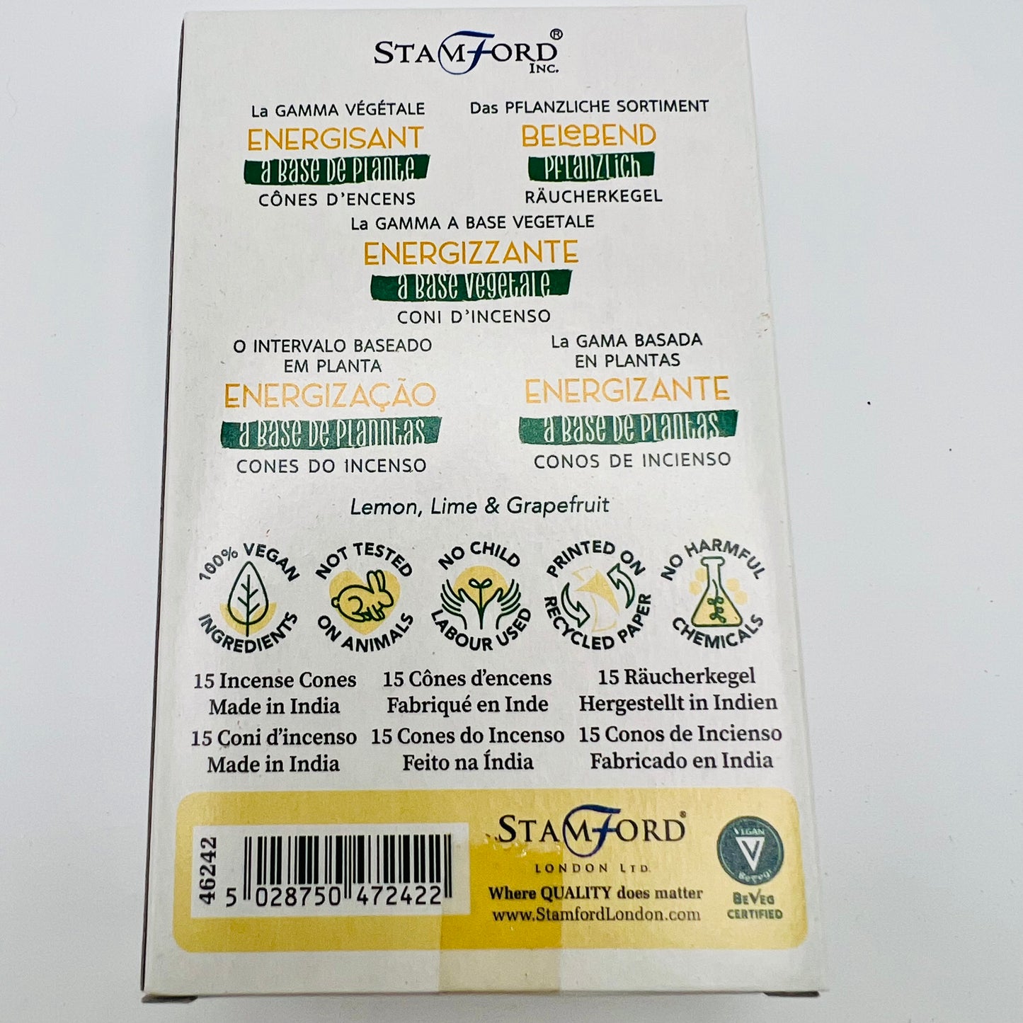 Stamford Plant Based Incense Cones-Energising