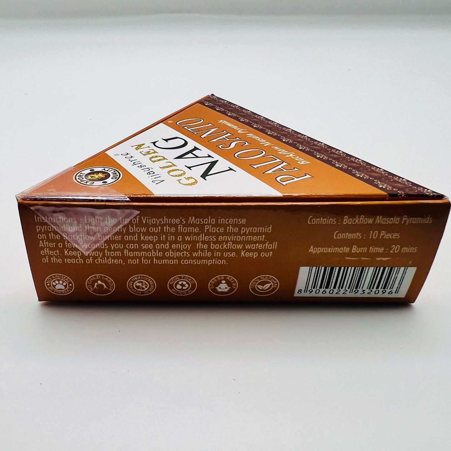 Golden Nag - Palo Santo Back Flow Incense Cones