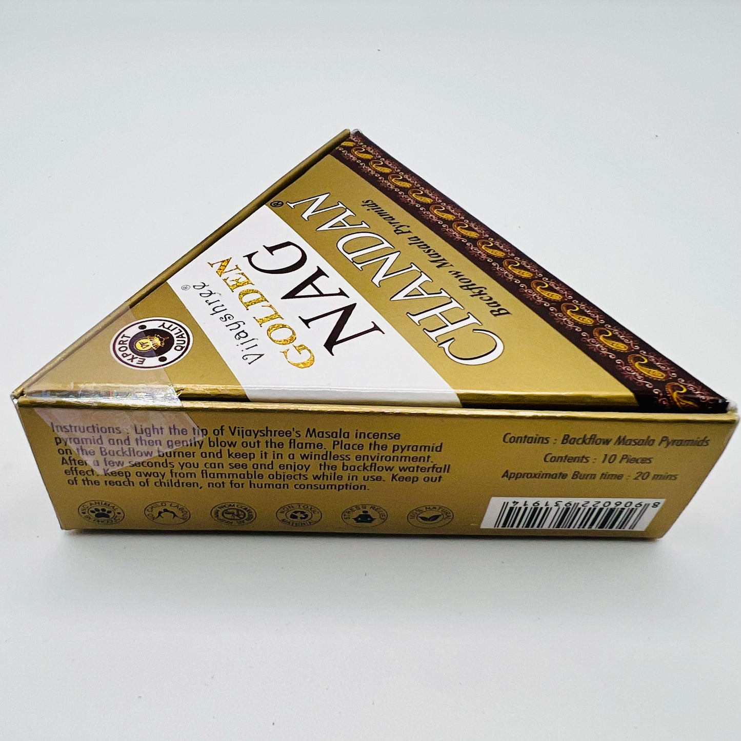 Golden Nag - Chandan Back Flow Incense Cones