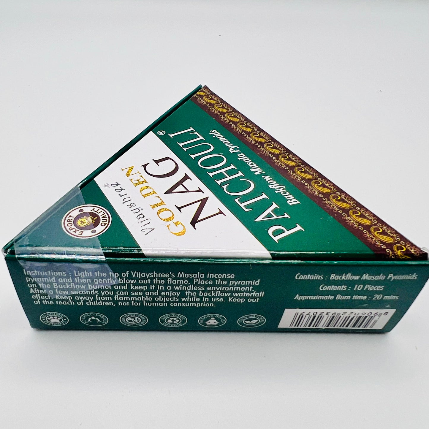 Golden Nag - Patchouli Back Flow Incense Cones