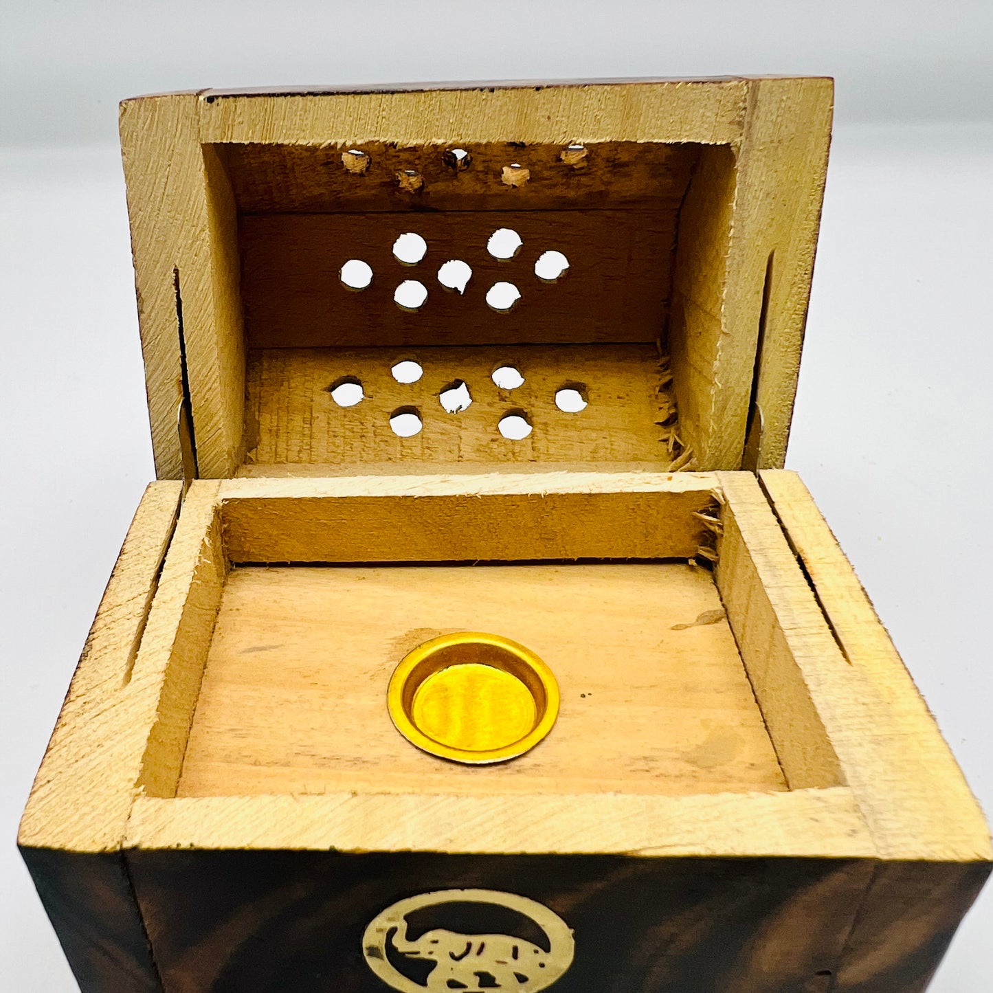 Mango Wood Mini Incense Cone Smoke Box