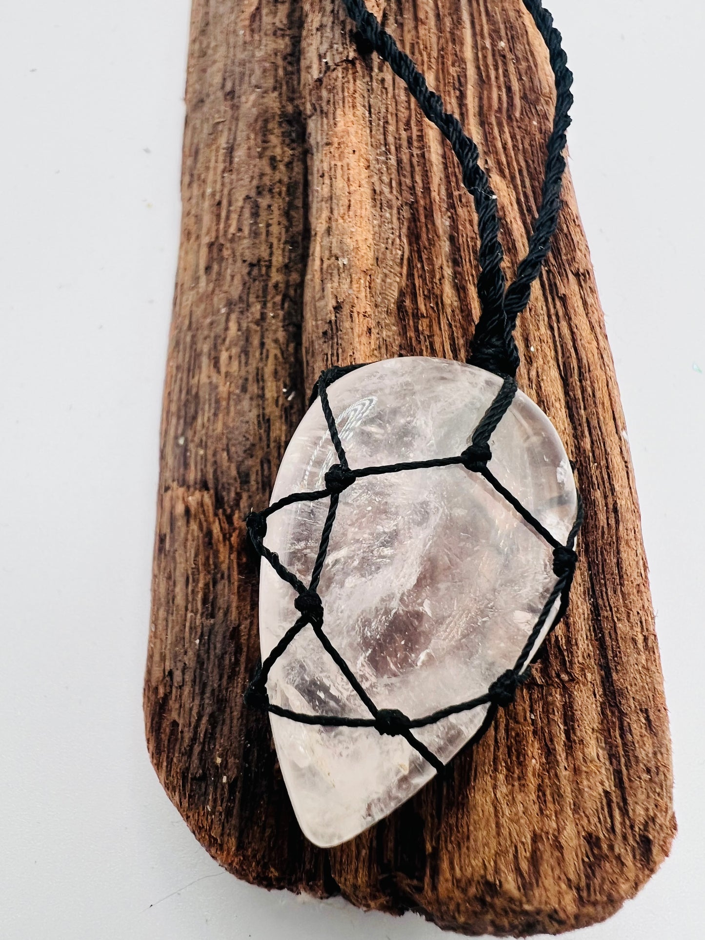 Rose Quartz Cord Necklace