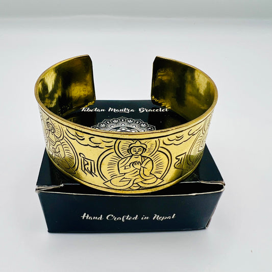 Tibetan mantra cuff bracelet