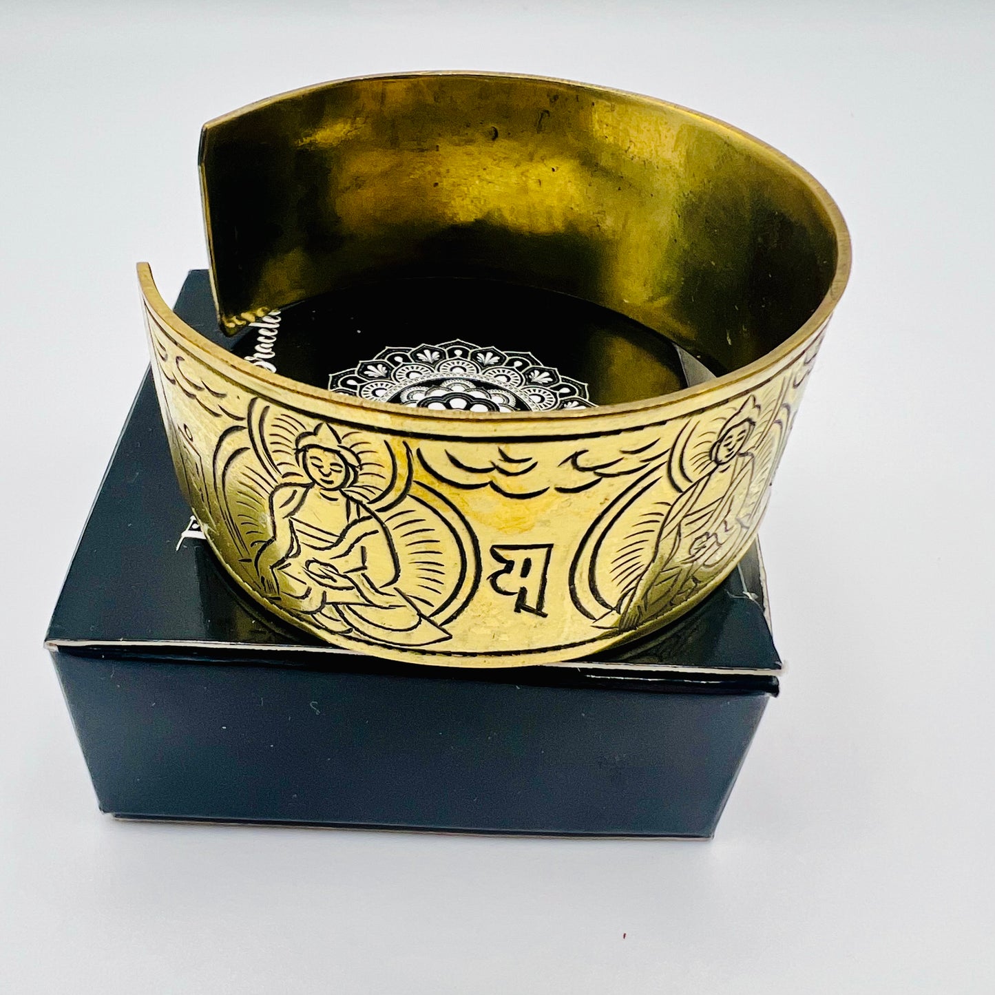 Tibetan mantra cuff bracelet