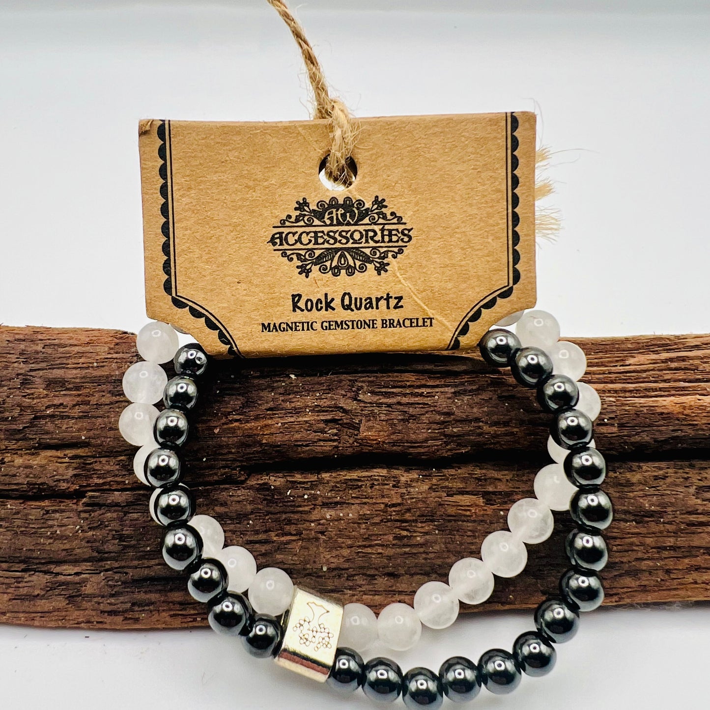 Rock quartz Magnetic Gemstone Bracelet